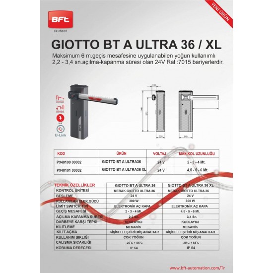 BFT Giotto Ultra 30 - Barrier Set